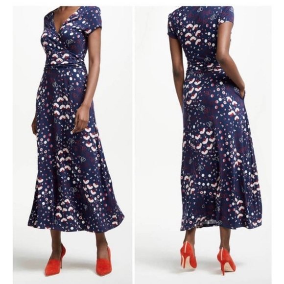 Boden Dresses & Skirts - Boden dress blue Lily Jersey maxi short sleeve size 8